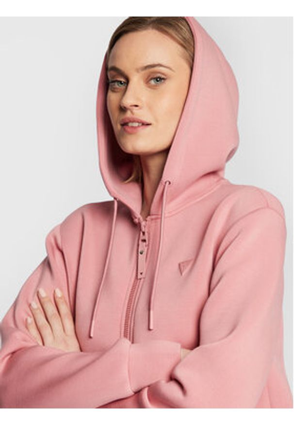 Guess Bluza V3RQ11 K7UW2 Różowy Regular Fit. Kolor: różowy. Materiał: wiskoza