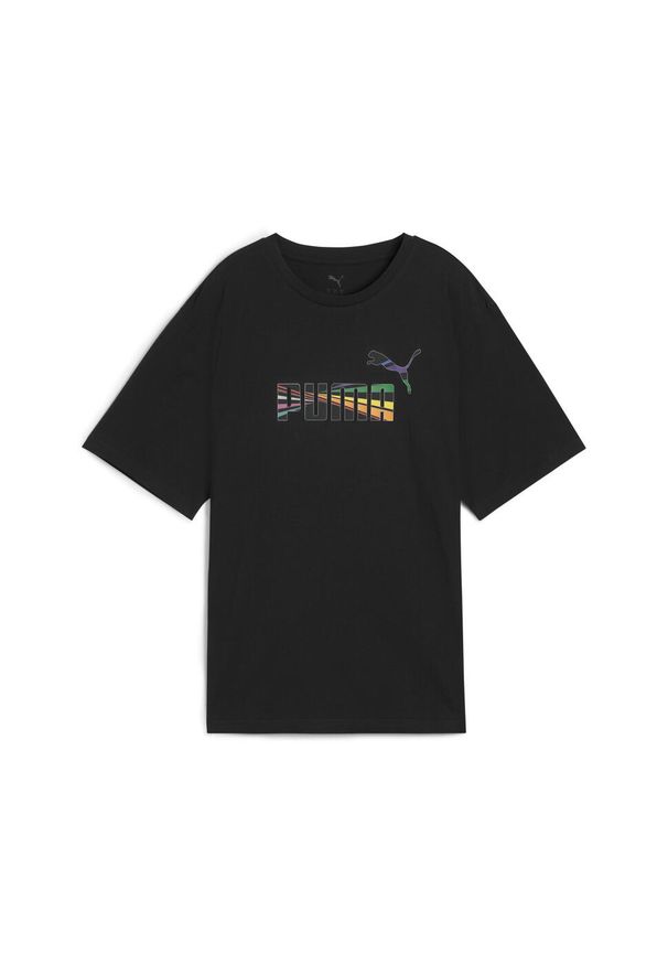Puma - Damska koszulka LOVE UNITED o luźnym kroju PUMA Black. Kolor: czarny