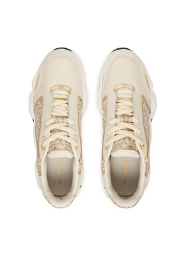 MICHAEL Michael Kors Sneakersy Renny 43F5RNFS1S Beżowy. Kolor: beżowy. Materiał: skóra