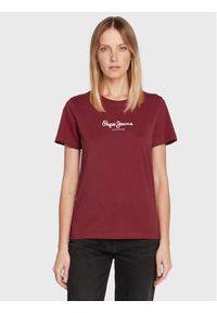 Pepe Jeans T-Shirt Camila PL505292 Czerwony Regular Fit. Kolor: czerwony. Materiał: bawełna