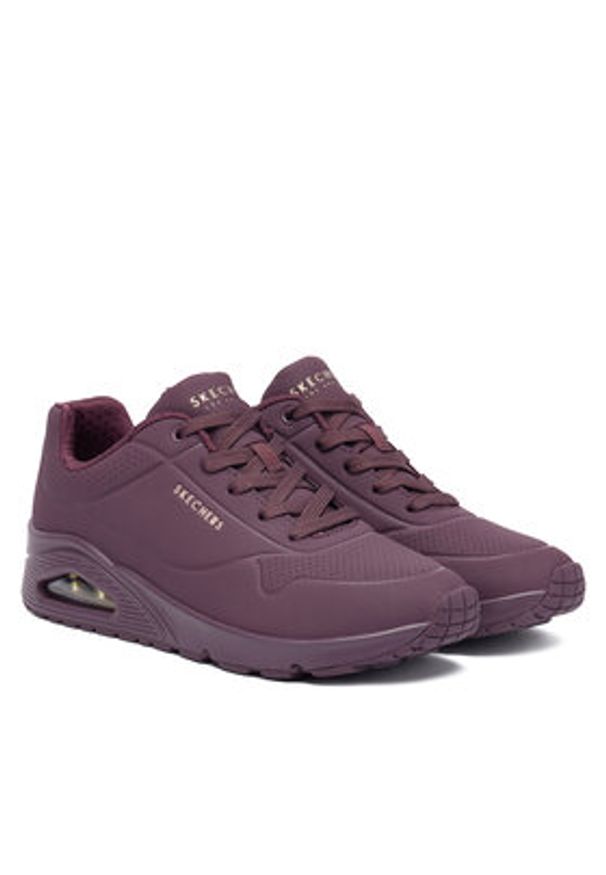skechers - Skechers Sneakersy Uno 73690/WINE Bordowy. Kolor: czerwony. Materiał: skóra