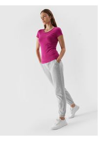 4f - 4F T-Shirt 4FAW23TTSHF0906 Różowy Slim Fit. Kolor: różowy. Materiał: bawełna #6