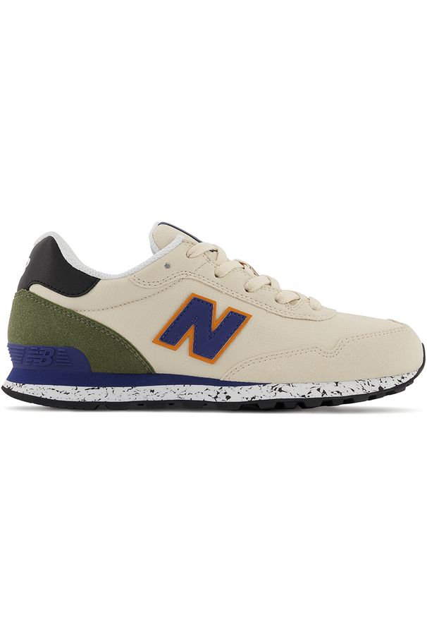 Buty New Balance GC515AT – beżowe. Okazja: na uczelnię, na co dzień. Zapięcie: rzepy. Kolor: beżowy. Materiał: skóra, guma, zamsz, materiał. Szerokość cholewki: normalna. Model: New Balance 574