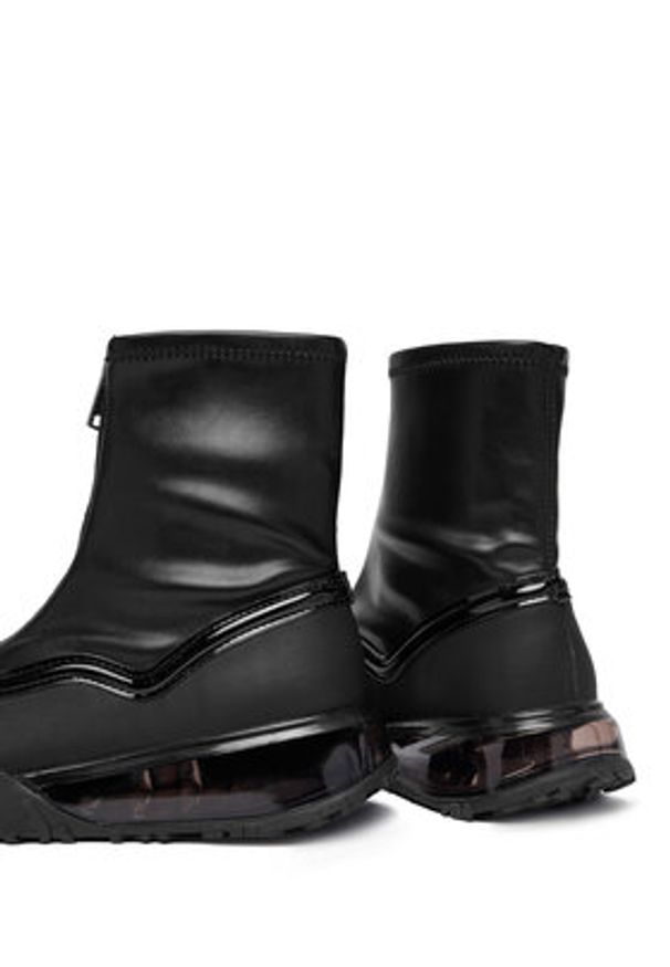 DKNY Botki K4500473 Czarny. Kolor: czarny. Materiał: skóra