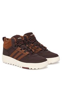 Adidas - adidas Sneakersy Hoops 4.0 Mid JQ5364 Brązowy. Kolor: brązowy. Materiał: skóra #6
