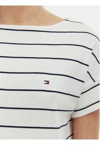 TOMMY HILFIGER - Tommy Hilfiger T-Shirt WW0WW49723 Écru Loose Fit. Kolor: kremowy. Materiał: bawełna #2