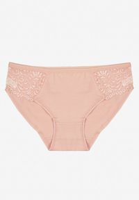 Born2be - Różowe Gładkie Majtki Figi z Bawełny Venessila. Kolor: różowy. Materiał: bawełna. Wzór: gładki #1