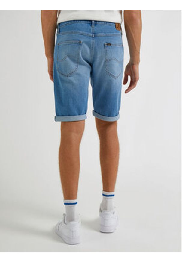 Lee Szorty jeansowe 5 Pocket L73MMWFO 112331767 Niebieski Regular Fit. Kolor: niebieski. Materiał: bawełna