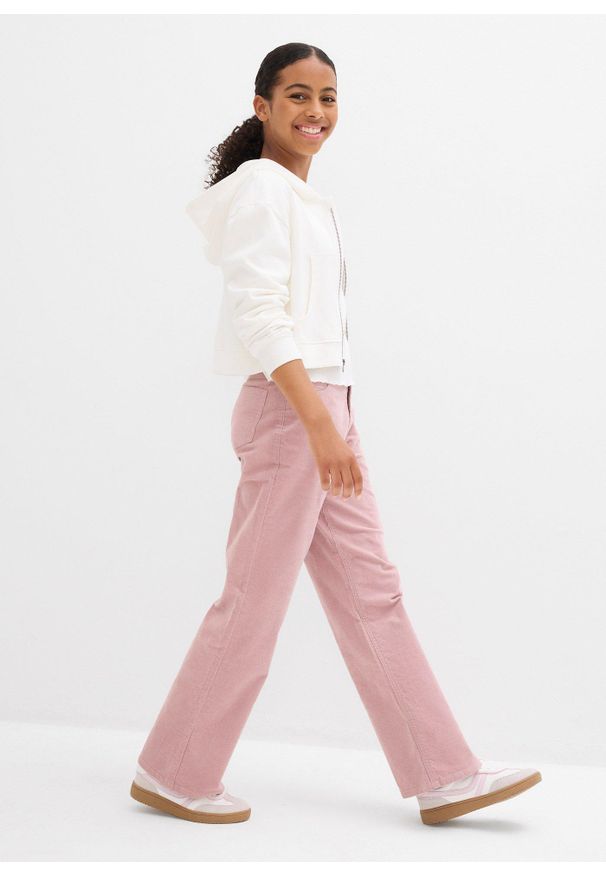 bonprix - Bluza rozpinana z kapturem z czystej bawełny organicznej. Typ kołnierza: kaptur. Kolor: biały. Materiał: bawełna. Styl: klasyczny