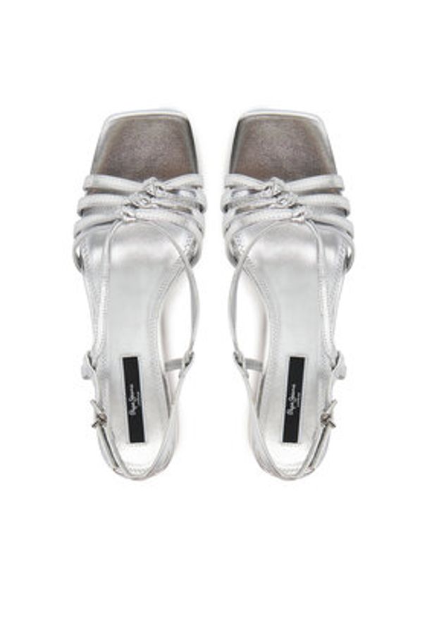 Pepe Jeans Sandały PLS90683 Srebrny. Kolor: srebrny. Materiał: skóra