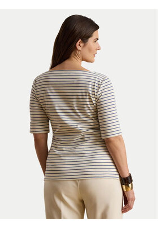 Lauren Ralph Lauren - LAUREN RALPH LAUREN Bluzka Judy 200P13919005 Kremowy Regular Fit. Kolor: kremowy. Materiał: bawełna