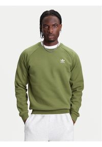 Adidas - adidas Bluza Trefoil Essentials JW3523 Zielony Regular Fit. Kolor: zielony. Materiał: bawełna