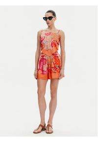 Guess Top E5GH02 WH4V0 Pomarańczowy Regular Fit. Kolor: pomarańczowy. Materiał: syntetyk #4