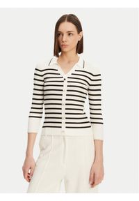 Morgan Kardigan 251-MAEL Biały Slim Fit. Kolor: biały. Materiał: wiskoza