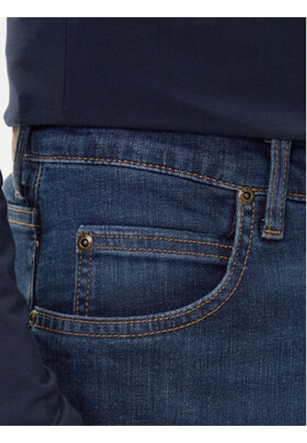 Lee Jeansy Rider 112360204 Granatowy Slim Fit. Kolor: niebieski
