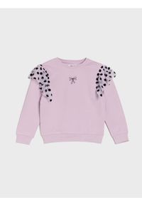 Sinsay - Bluza crewneck z falbankami - fioletowy. Typ kołnierza: kołnierz z falbankami. Kolor: fioletowy