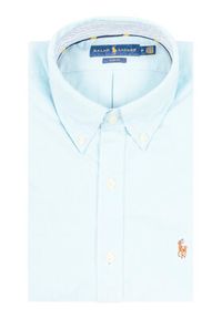 Polo Ralph Lauren Koszula Classics 710784299011 Błękitny Slim Fit. Typ kołnierza: polo. Kolor: niebieski. Materiał: bawełna