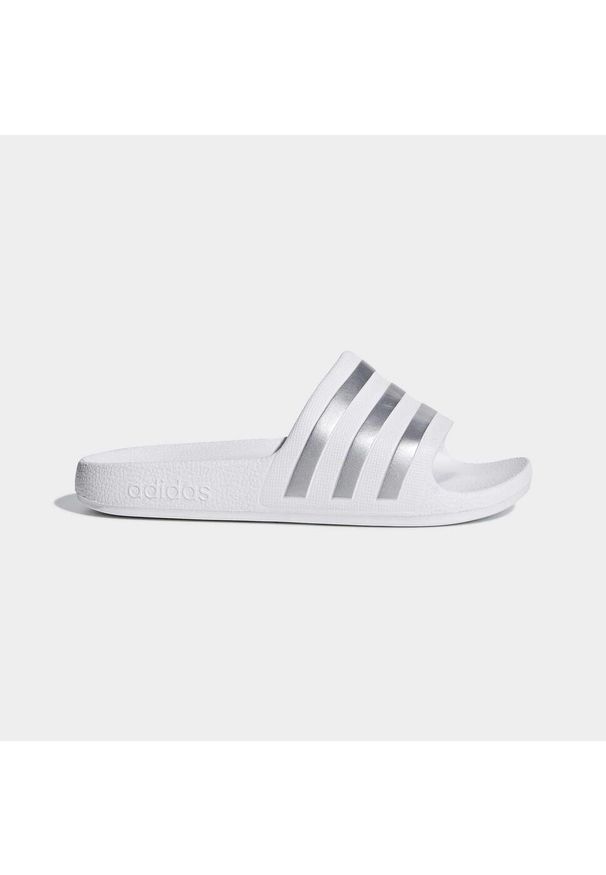 Adidas - Klapki adilette Aqua Kids. Kolor: biały, szary, wielokolorowy. Styl: sportowy, elegancki