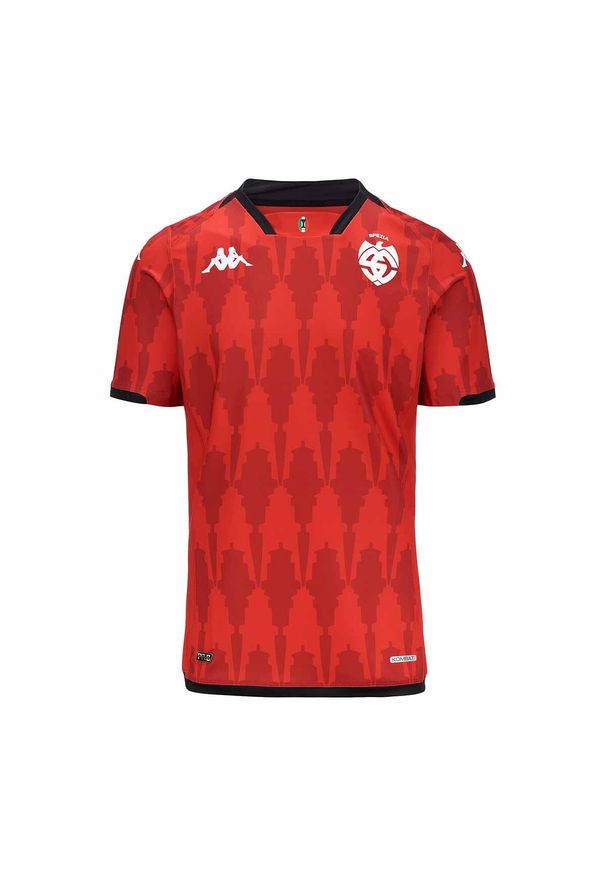 Kappa - Koszulka trzecia Spezia Calcio Pro 2023/24. Kolor: czerwony. Sport: piłka nożna