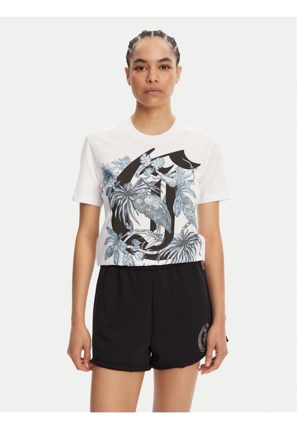 Just Cavalli T-Shirt 78PAHT04 Biały Regular Fit. Kolor: biały. Materiał: bawełna