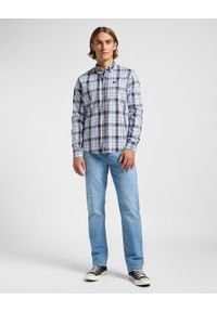 Lee - LEE MĘSKA KOSZULA LEE LEE BUTTON DOWN AURORA SEPIA PLAID 112363687. Typ kołnierza: button down. Kolor: brązowy #4