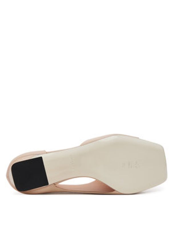 Pollini Sandały SA16207C1MTD0122 Beżowy. Kolor: beżowy. Materiał: skóra