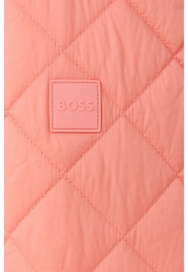 BOSS kurtka damska kolor pomarańczowy przejściowa. Okazja: na co dzień. Kolor: pomarańczowy. Materiał: materiał. Wzór: gładki. Styl: casual