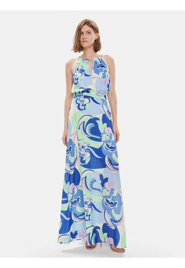 Gaudi Sukienka letnia 411FD15019 Niebieski Regular Fit. Kolor: niebieski. Materiał: syntetyk. Sezon: lato