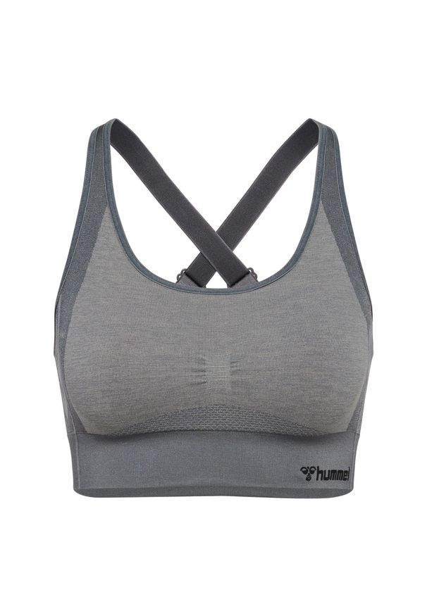 Bezszwowy biustonosz dla kobiet Hummel MT Shine. Kolor: szary. Sport: joga i pilates