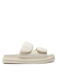 Calvin Klein Jeans Klapki Double Bar Sandal Mtl YM0YM01020 Écru. Materiał: materiał