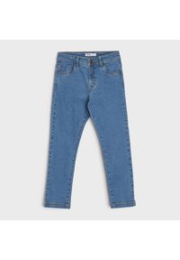 Sinsay - Jeansy slim - Niebieski. Kolor: niebieski. Materiał: jeans #1