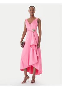 Rinascimento Sukienka koktajlowa CFC0127853003 Różowy jasny Slim Fit. Kolor: różowy. Materiał: syntetyk. Styl: wizytowy #6