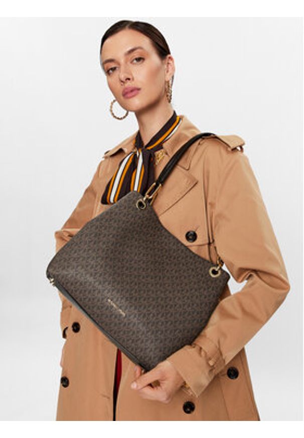 MICHAEL Michael Kors Torebka Kensington 30F3G8KT7B Brązowy. Kolor: brązowy. Materiał: skórzane
