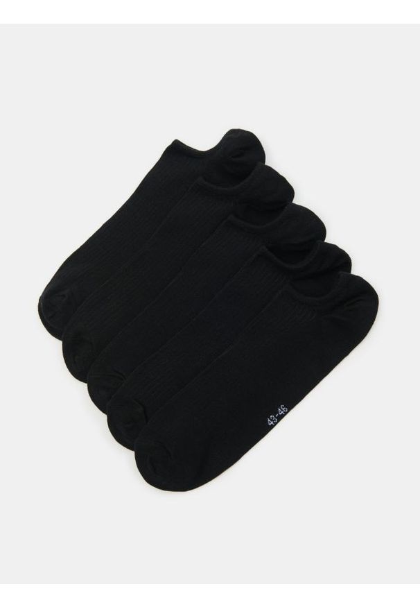 Sinsay - Skarpetki stopki OEKO-TEX 5 pack - czarny. Kolor: czarny