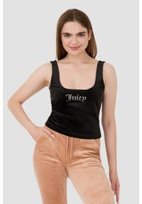 Juicy Couture - JUICY COUTURE Czarny damski top Bromley, Rozmiar S. Kolor: czarny #1