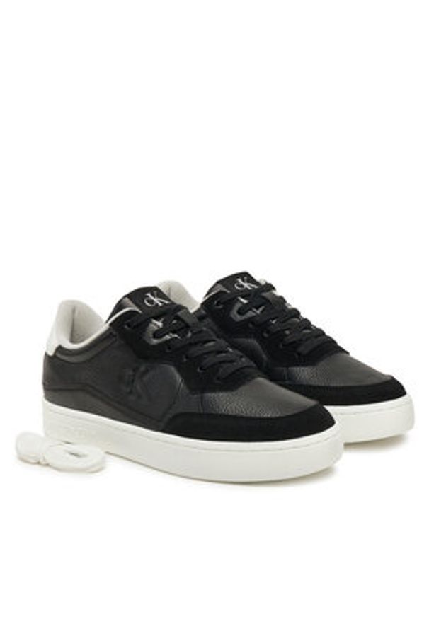 Calvin Klein Jeans Sneakersy Classic Cupsole Mg Wmm YM0YM01153 Czarny. Kolor: czarny. Materiał: skóra