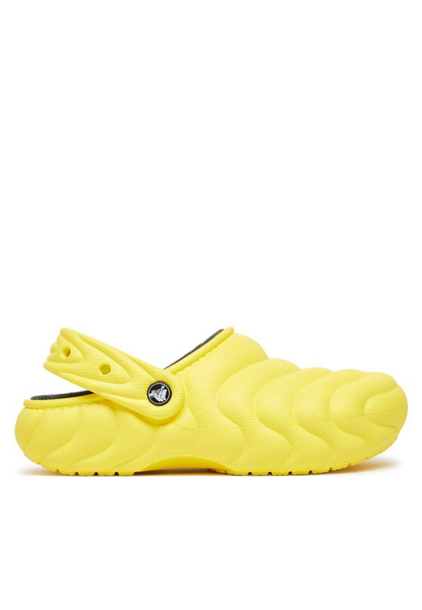 Crocs Klapki Classic Lined Overpuff Clog 210059 Żółty. Kolor: żółty