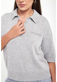 Sweter damski wełniany z kołnierzem polo PESERICO. Typ kołnierza: polo. Materiał: wełna #2