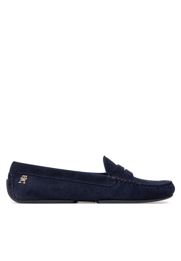 TOMMY HILFIGER - Tommy Hilfiger Mokasyny Th Suede Driver Loafer FW0FW08563 Granatowy. Kolor: niebieski. Materiał: skóra, zamsz