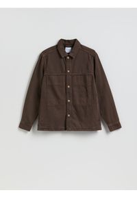 Reserved - Jeansowa koszula comfort fit - dark grey jeans. Materiał: jeans #1