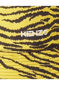 Kenzo - KENZO - Żółty kapelusz w zebrę. Kolor: żółty. Wzór: motyw zwierzęcy. Styl: klasyczny #5