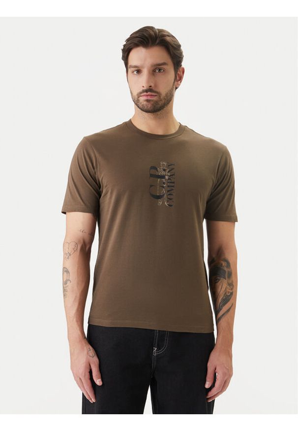 C.P. Company T-Shirt 20CMTS084A005100W Zielony Regular Fit. Kolor: zielony. Materiał: bawełna