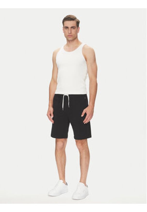 TOMMY HILFIGER - Tommy Hilfiger Szorty sportowe UM0UM03364 Czarny Regular Fit. Kolor: czarny. Materiał: bawełna. Styl: sportowy