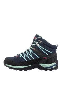 Buty trekkingowe damskie CMP RIGEL MID. Zapięcie: sznurówki. Kolor: niebieski. Materiał: materiał, syntetyk. Szerokość cholewki: normalna