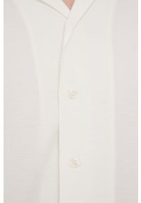 Premium by Jack&Jones koszula męska kolor beżowy regular. Kolor: beżowy. Materiał: tkanina. Długość rękawa: krótki rękaw. Długość: krótkie