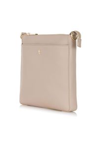 Ochnik - Beżowa torebka damska z kieszonką. Kolor: beżowy. Materiał: skórzane. Rodzaj torebki: na ramię #5