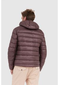 Blauer USA - BLAUER Brązowa puchowa kurtka męska Virgil z kapturem, Rozmiar XXL. Typ kołnierza: kaptur. Kolor: brązowy. Materiał: puch