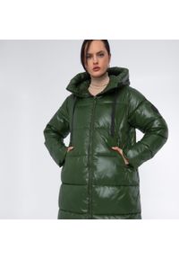 Wittchen - Damski płaszcz pikowany oversizowy zielony. Kolor: zielony. Materiał: nylon. Długość: długie. Styl: elegancki #1