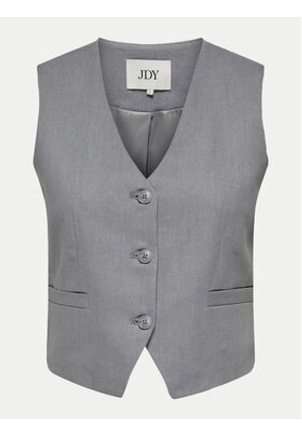 JDY Kamizelka Maya 15324995 Szary Regular Fit. Kolor: szary. Materiał: len, wiskoza