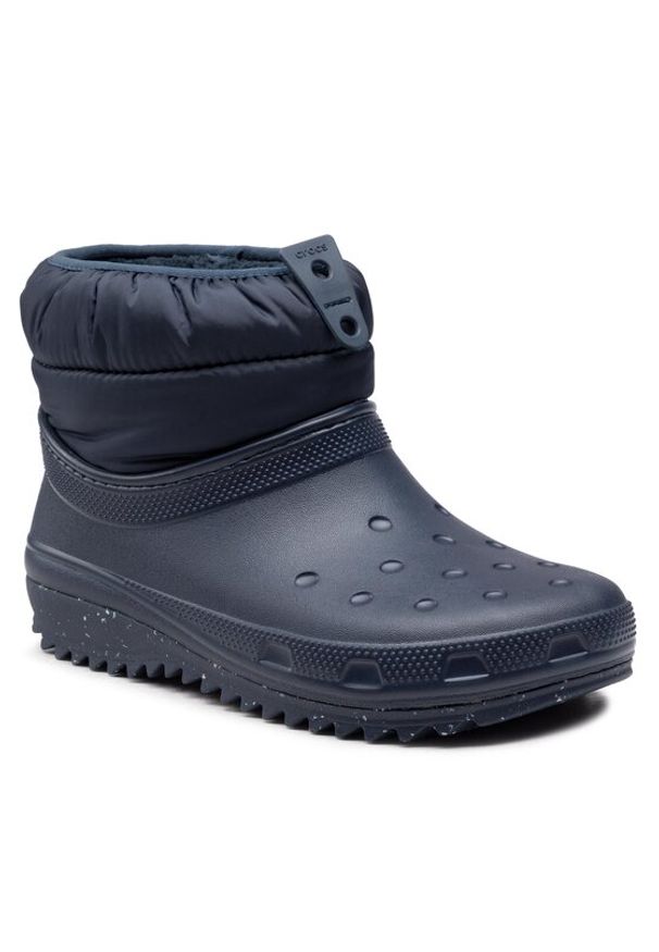 Crocs Botki Classic Neo Puff Shorty Boot W 207311 Granatowy. Kolor: niebieski